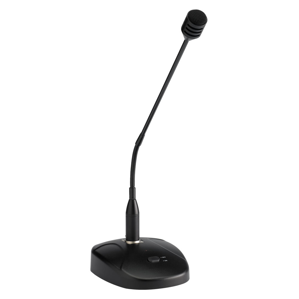 Push-to-talk desk microphone