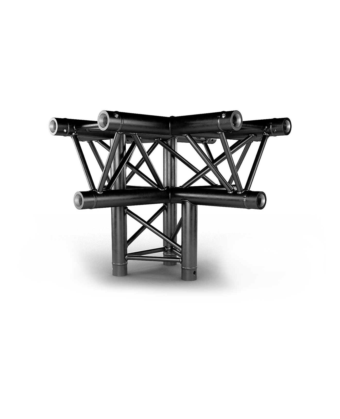 TRUSS TRIO 290 angle - Black - 90- - 3 directions - Top bottom right - Connection kits included