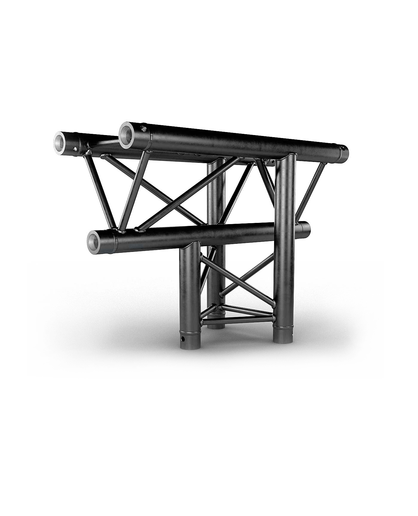 TRUSS TRIO 290 Vertical tee - Black - 3 directions - Top down - Connection kits included