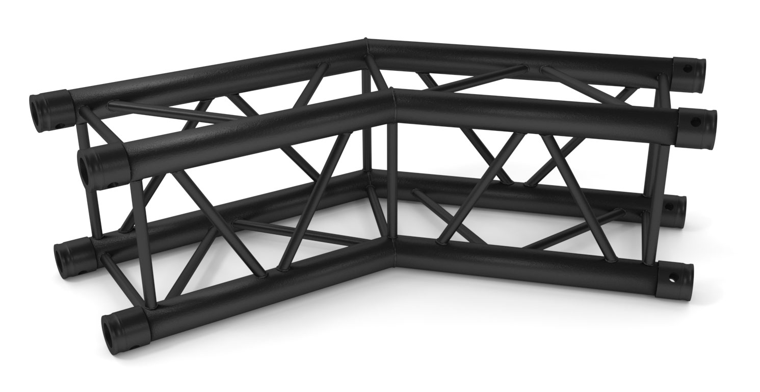 TRUSS Quatro 290 angle - 50cm - 135- - 2 directions - black - Connection kit included