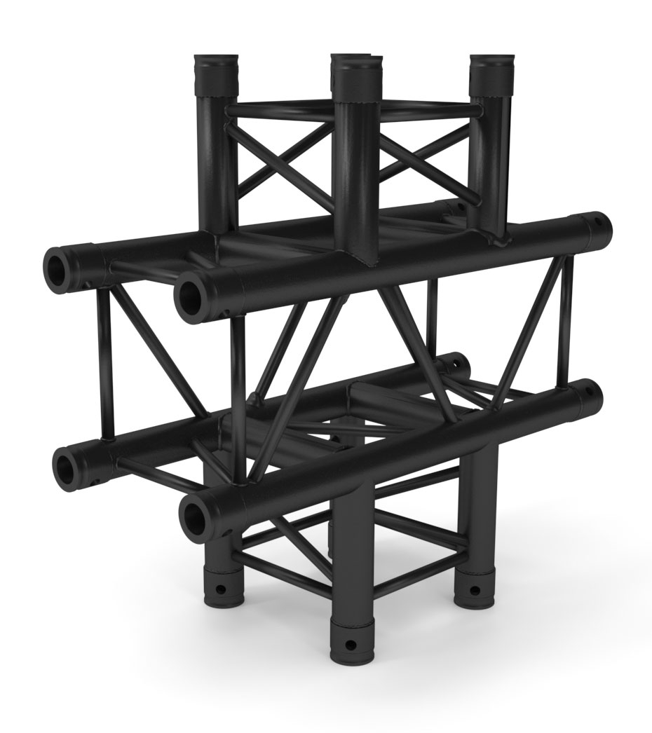 TRUSS Quatro 290 angle - 90- - 4 directions - black - Connection kits included