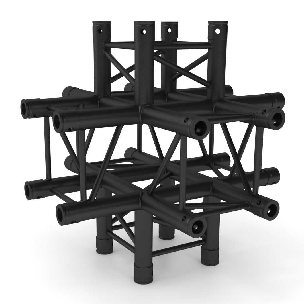 TRUSS Quatro 290 angle - 90- - 6 directions - black - Connection kits included