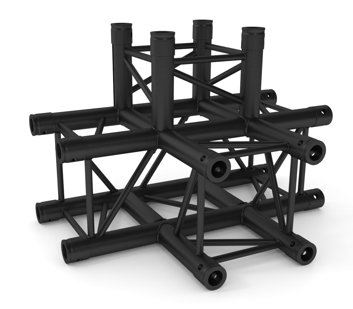 TRUSS Quatro 290 side piece - 90- - 4 directions - black - Connection kits included
