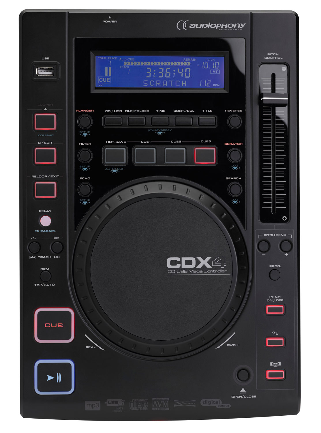 CD / USB / MP3 player with various effects