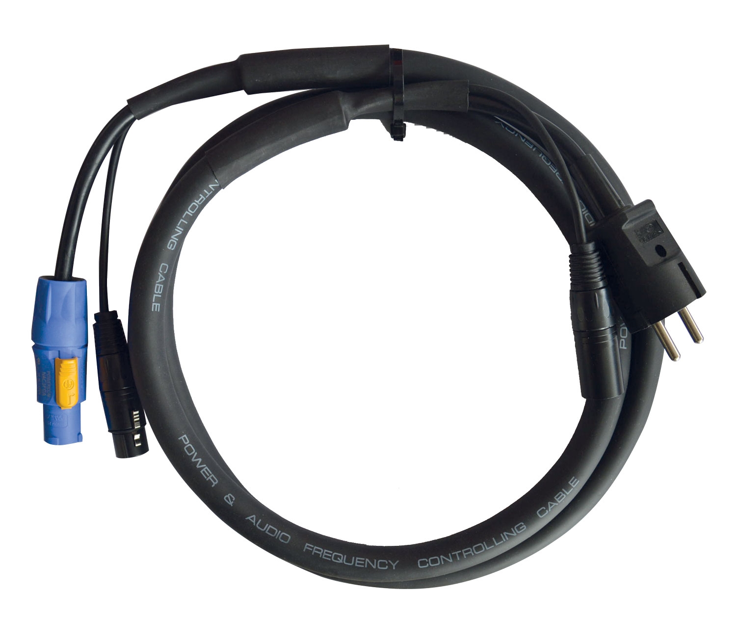 Hybrid PowerCON - Shuko / 3pin XLR 3G1.5mm- cable - 3m.