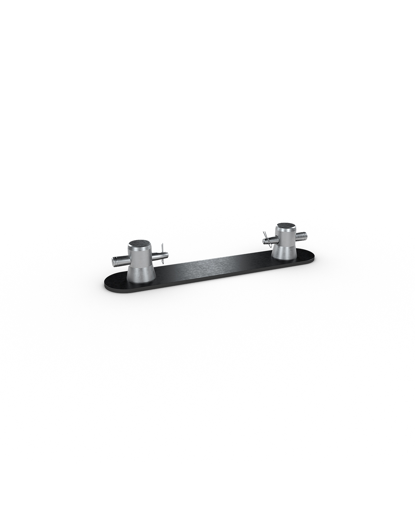 Baseplate for DUO 290 trusses - With connectors - Black