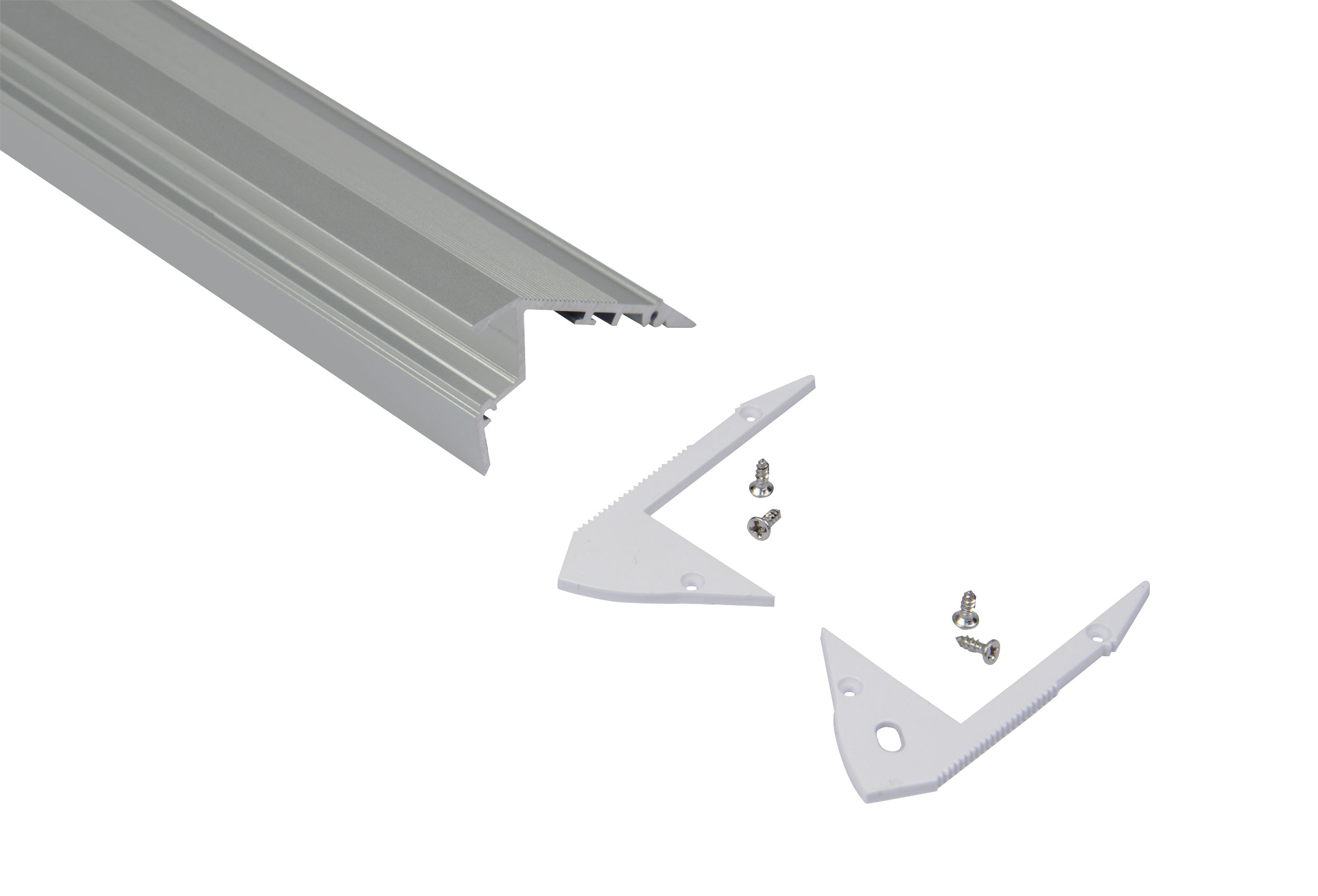 Aluminium prole stair nosing - length 2m