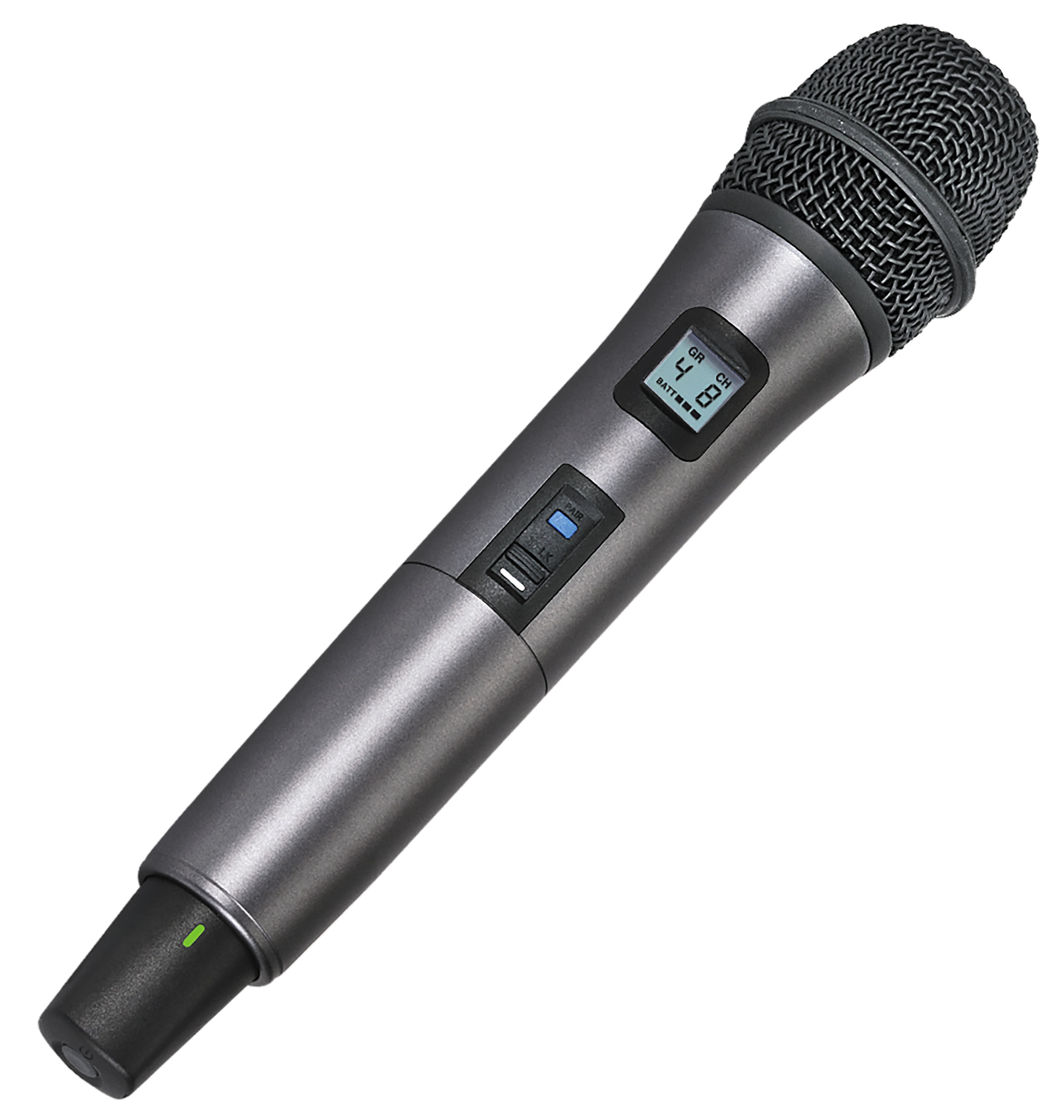 UHF handheld microphone with dynamic cell - 500Mhz range