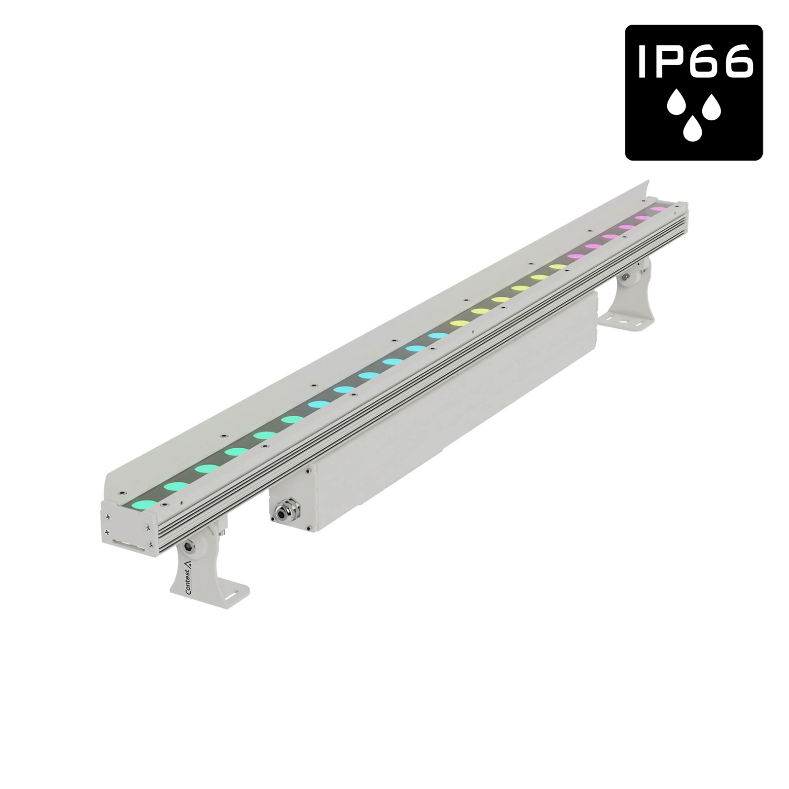 Architectonische projector IP66 24x LEDs RGBL 100W 12- - 4 Zones