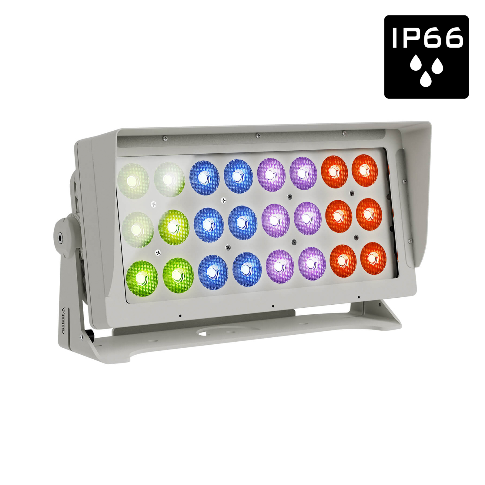 Color architectural projector IP66 - 24 RGBL LED - 200W - 30-