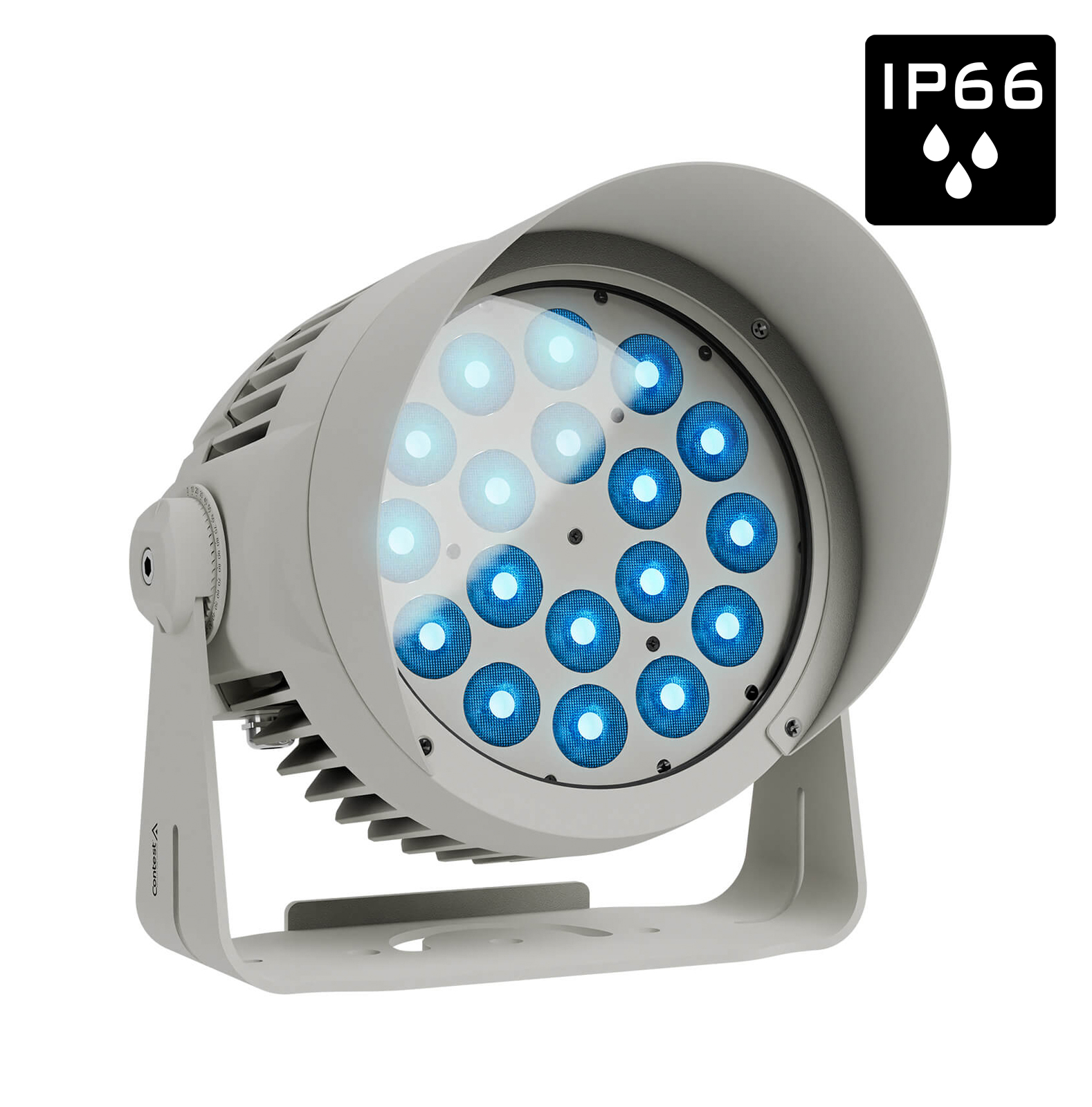 Architectural spotlight IP66 18xLEDs RGBL 150W 25-