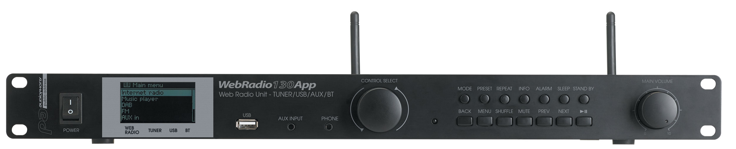 Online multimedia player: Internet radio, DAB, FM, media player, AUX, Bluetooth, APP and remote control